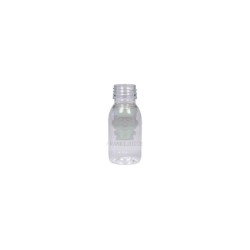 PET plastic bottle 60 ml round with a stopper