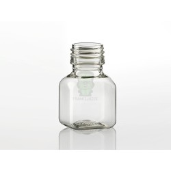 PET plastic bottle 50 ml square with a stopper
