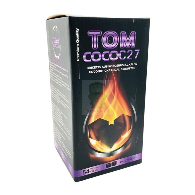 Coconut coal C27 27mm 54 cubes 1kg -  Tom Coco 