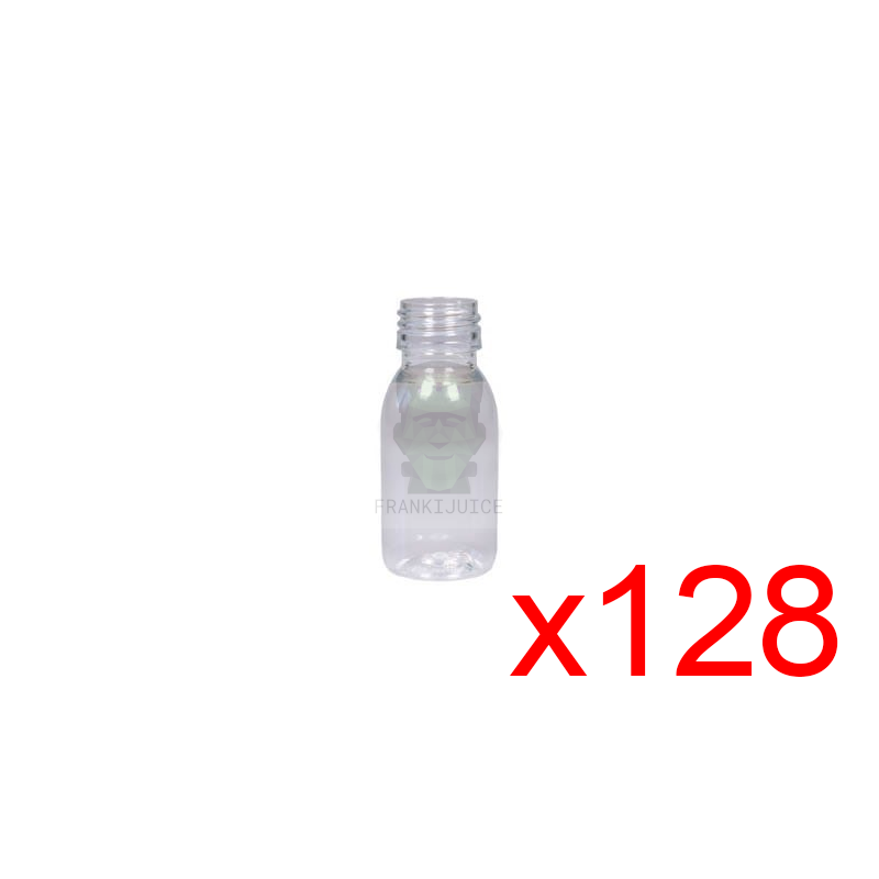 Pakiet 128szt Butelka PET 60 ml okrągła z korkiem