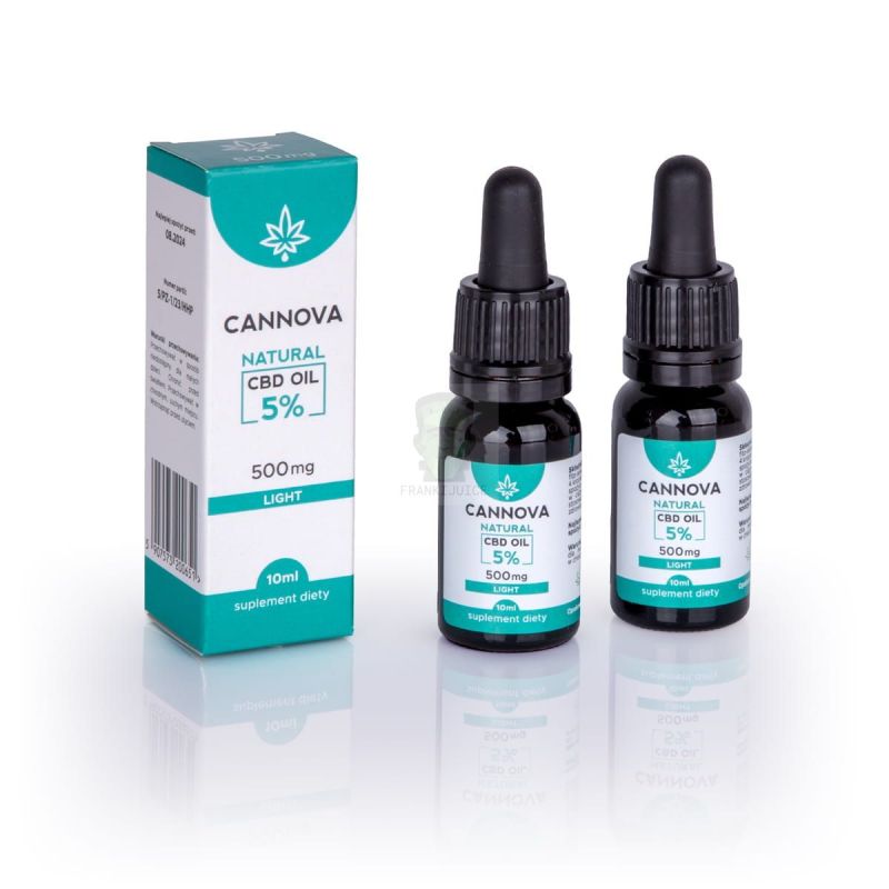 Natural CBD Oil 500mg 5% 10ml - Cannova