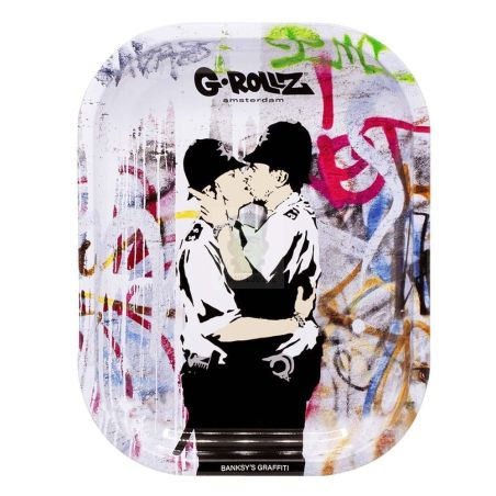 Metal Rolling Tray G-Rollz Banksy's 14 x 18 cm