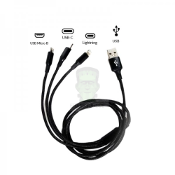 Kabel 3 w 1 Typ-C/ Micro-USB/ Lightning