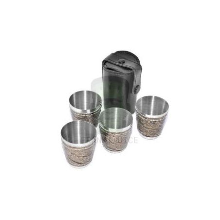Metal glasses (4 pieces)