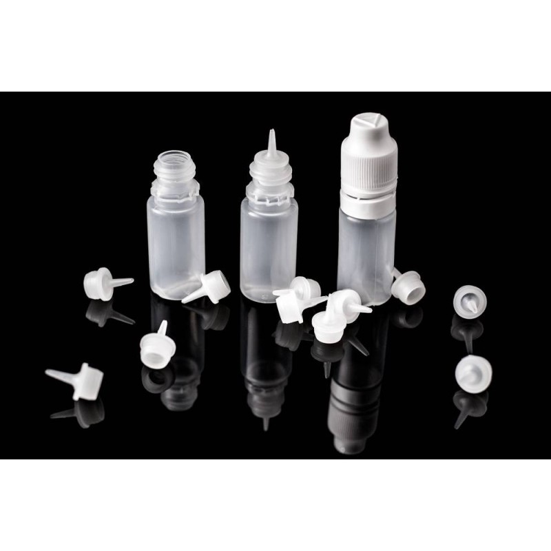 Set of 5 bottles 10ml with a precision dropper and a cap (soft)