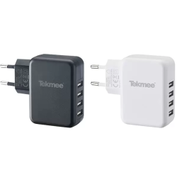 Charger Tekmee - Wall Charger USB 4 Ports 4.8A