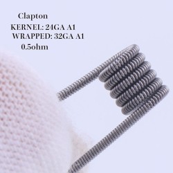 Coil Clapton 0.4Ω A1 24GA+30GA 